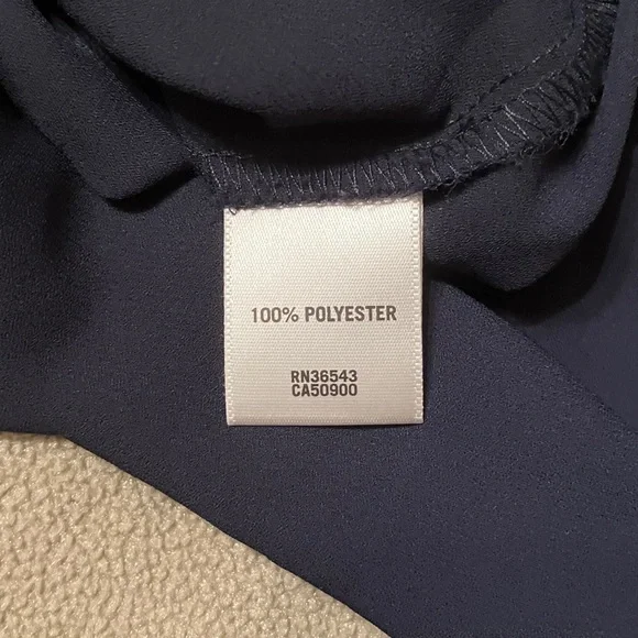 Van Heusen Dark Navy Blue Cap Sleeve Blouse - Picture 9 of 10